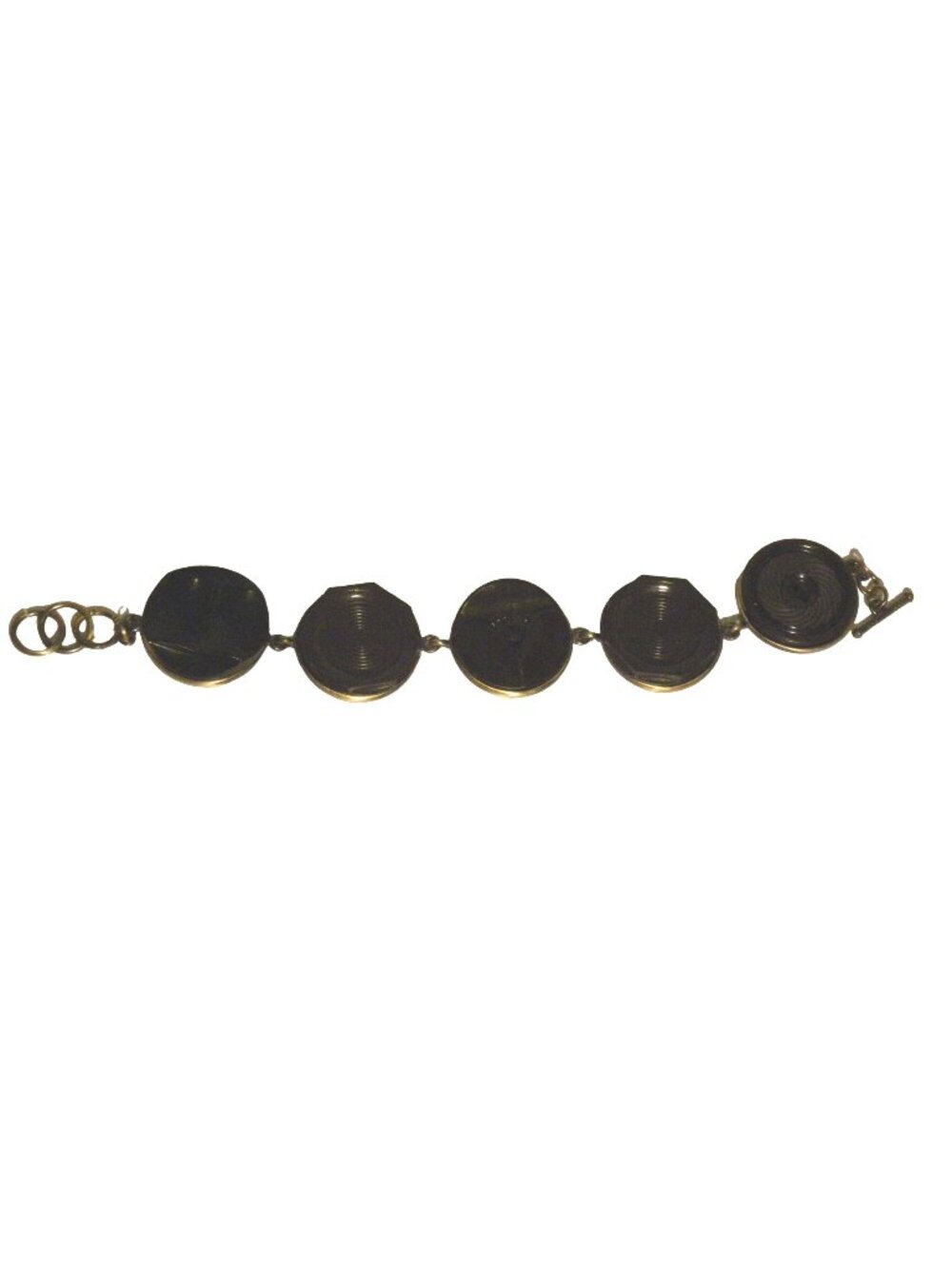 Bracelet Vintage Brown Buttons 8 to 9 inch Unique Grannycore Handcrafted